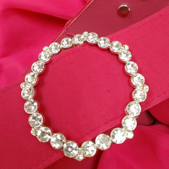 NAH NAH COLLECTION BELTED PINK DRESS SIZE 12 WITH SHEER LONG SLEEVE - Picture 12 of 12